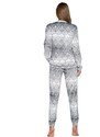 Italian Fashion Dámske pyžamo Snow biele so sivými vločkami