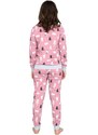 Italian Fashion Dievčenské pyžamo Bami ružové s mačkami
