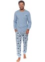 DN Nightwear Pánske pyžamo Dreams svetle modré