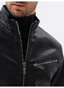 Ombre Clothing Pánska bunda - čierna C604