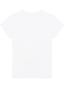 KARL LAGERFELD KIDS Dievčenské tričko s logom biele KARL LAGERFELD