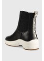 Kožené topánky chelsea Lauren Ralph Lauren Rylee dámske, čierna farba, na platforme, 802875307001