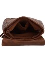 Beagles Hnedý elegantný kožený batoh „Midnight“