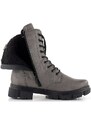 Rieker vyššia šnurovacia členková obuv šedá Y7117-40