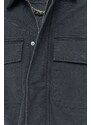 Bunda Abercrombie & Fitch pánska, šedá farba, prechodná, oversize