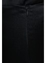 Sukňa Polo Ralph Lauren čierna farba, midi, rovný strih