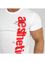 Pánske fitness tričko Iron Aesthetics Cross, biele