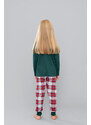 Italian Fashion Vianočné dievčenské pyžamo Mossi mega soft zelené-128, Farba zelená