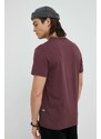 Bavlnené tričko G-Star Raw bordová farba, s potlačou