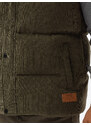 Ombre Clothing Pánska prešívaná vesta - olivová modrá V57