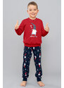 Italian Fashion Vianočné chlapčenské pyžamo Skrat mega soft červené-92, Farba červená