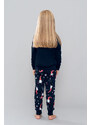 Italian Fashion Vianočné dievčenské pyžamo Skrat mega soft tmavomodré-116, Farba tmavomodrá