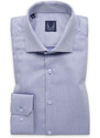 Willsoor Pánska extra slim fit košeľa sivej farby s pruhovaným vzorom 14593