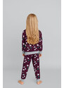 Italian Fashion Vianočné detské pyžamo Sid mega soft bordové-140, Farba bordová