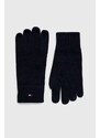 Čiapka a rukavice Tommy Hilfiger tmavomodrá farba