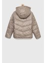 Detská obojstranná bunda Abercrombie & Fitch šedá farba