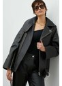 Kožená bunda By Malene Birger dámska, hnedá farba, prechodná,