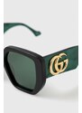 Slnečné okuliare Gucci dámske, zelená farba, GG0956S