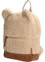 Beagles Béžový detský huňatý ruksak "Winnie"