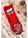 Kesi Youth Smooth socks with teddy bear red