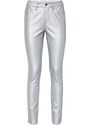 bonprix Vrstvené push-up nohavice v metalízovom vzhľade, farba šedá