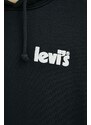 Bavlnená mikina Levi's 38479.0157-Blacks, pánska, čierna farba, s kapucňou, s potlačou