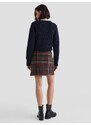 Burgundy women's plaid skirt with wool blend Tommy Hilfiger - Women