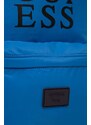 Detský ruksak Guess tyrkysová farba, veľký, s potlačou