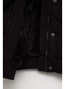 Detská bunda Abercrombie & Fitch čierna farba,