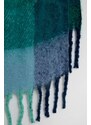 Šál Abercrombie & Fitch dámsky, zelená farba, vzorovaný
