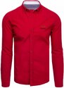 Buďchlap Trendová košeľa v červenej farbe z bavlny