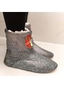 JOHN-C Sivé ponožkové kapce CHRISTMAS
