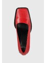 Kožené lodičky Vagabond Shoemakers EDWINA červená farba, na podpätku