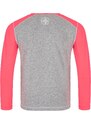 Dievčenské bavlnené tričko s dlhým rukávom Kilpi SONIER-JG svetlo šedá