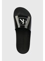 Šľapky Calvin Klein Jeans YM0YM00591 TRUCK SLIDE MONOGRAM RUBBER M pánske, čierna farba