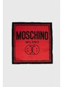 Hodvábna vreckovka Moschino x Smiley červená farba