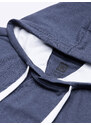 Ombre Clothing Pánske tričko s kapucňou - nebesko modrá šedá S1376