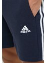 Bavlnené šortky adidas pánske, tmavomodrá farba, IC9436