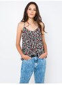 Čierny vzorovaný top CAMAIEU