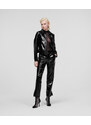 NOHAVICE KARL LAGERFELD FAUX PATENT LEATHER PANTS
