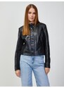 Black Women's Leatherette Jacket Guess New Fiammetta - Women