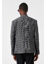 Koton Men's Gray Plaid Jacket