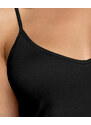 Women's Tank Top with Thin Straps ATLANTIC - black