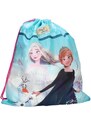 Vadobag Vrecko na prezúvky / vak na chrbát Ľadové kráľovstvo - Frozen - motív Anna, Elsa a Olaf - 44 x 37 cm
