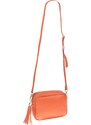 Oranžová kožená talianska crossbody kabelka Bala Arancione s prídavným pruhom II NovaKabelka.sk