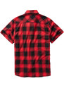 BRANDIT košeľa Checkshirt halfsleeve červeno-čierna