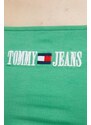 Top Tommy Jeans dámsky, zelená farba