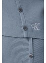 Kardigán Calvin Klein Jeans dámsky, šedá farba, tenký