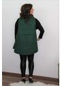 Taliansko Asymetrická pletená vesta - zelená