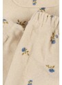 Detské bavlnené tepláky Konges Sløjd béžová farba, vzorované